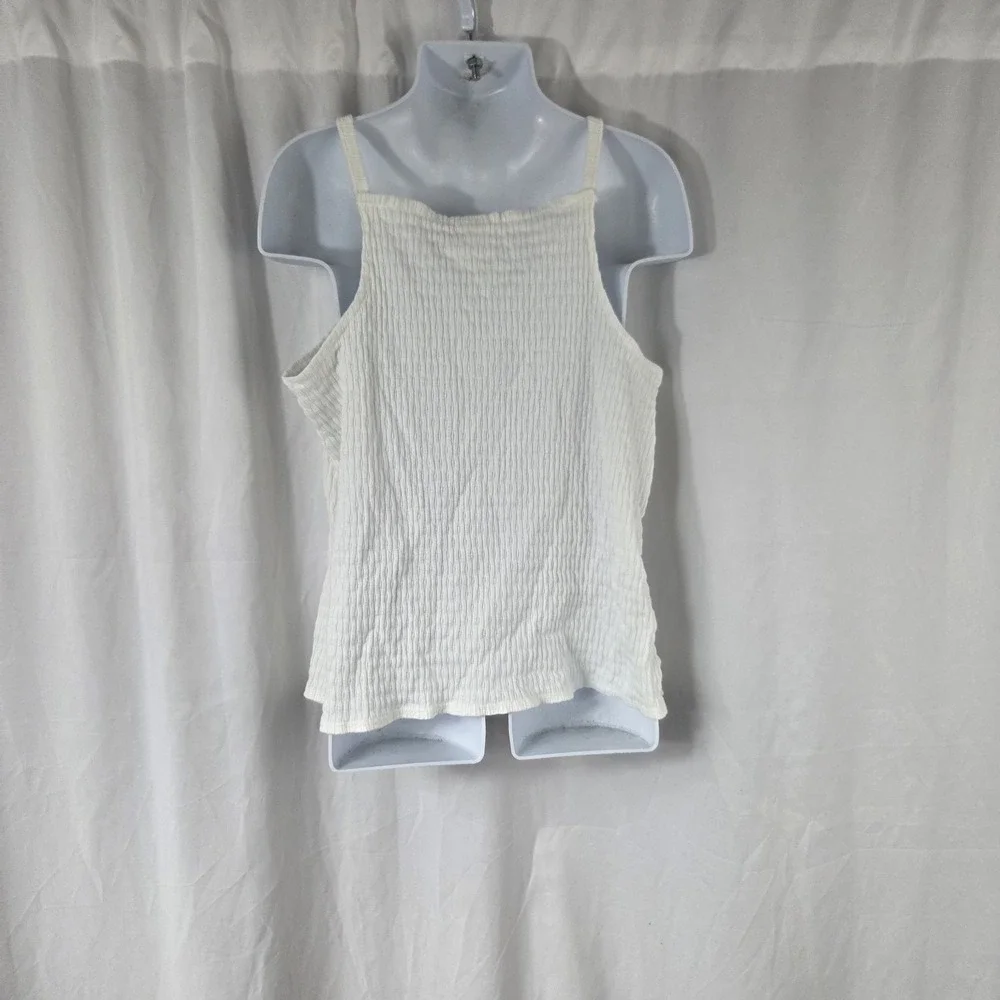 Oshkosh Bgosh Girls Size 10 Sleeveless Smock Tank Top White
